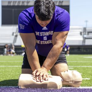 NOL - Sebastian Valdez practices chest compressions
