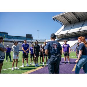 NOL - SFD Firefighter Greg and Kaila talk to the team