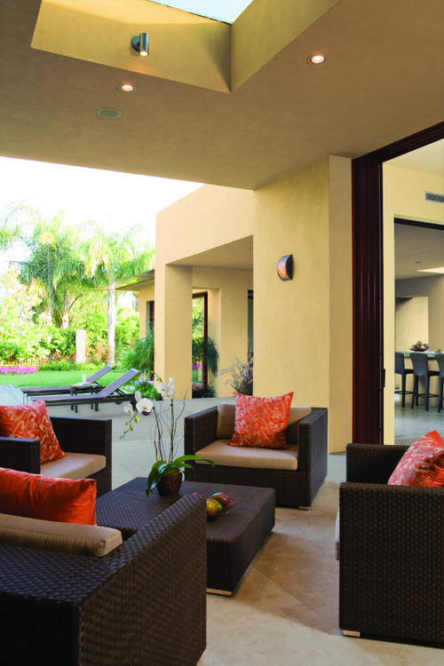 BEHR Paints Spiced Cashews Exterior Sitting Area