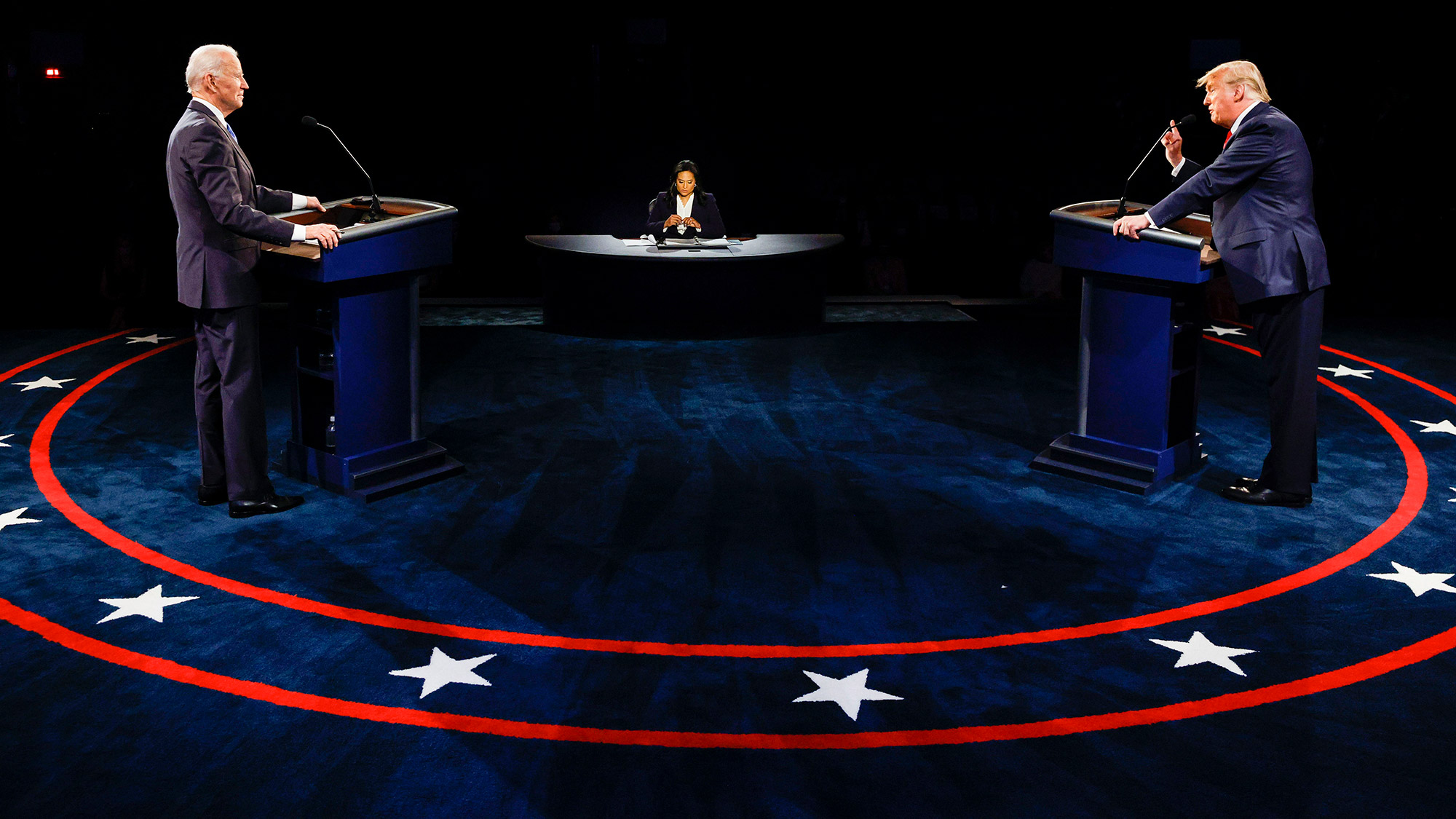 Both left and right praise debate moderator Kristen Welker while Trump keeps fact-checkers busy