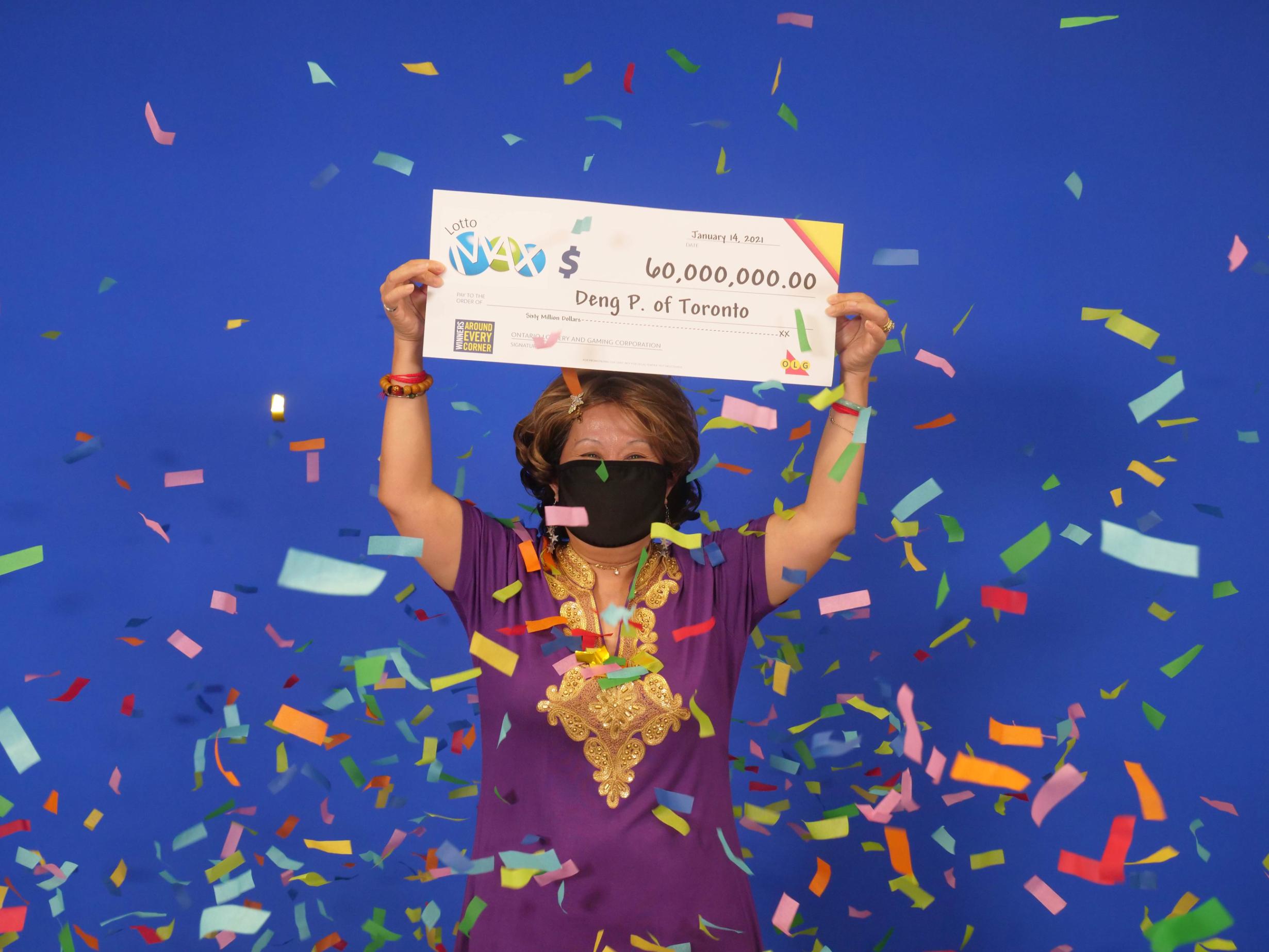 A woman who won a $60 million lottery said she got the winning numbers from her husband’s dream