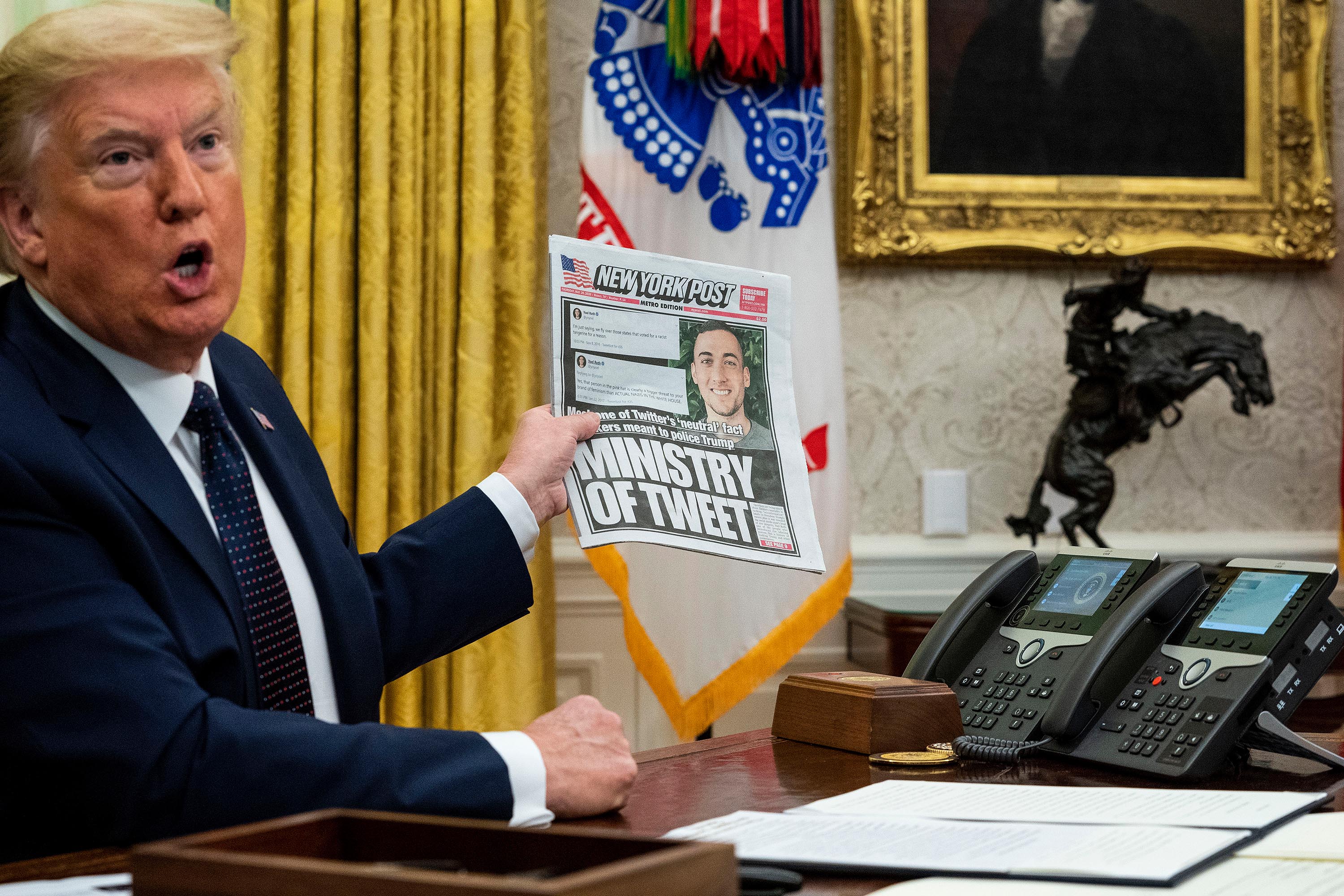 Donald Trump just used a ridiculous comparison to justify his social media crackdown
