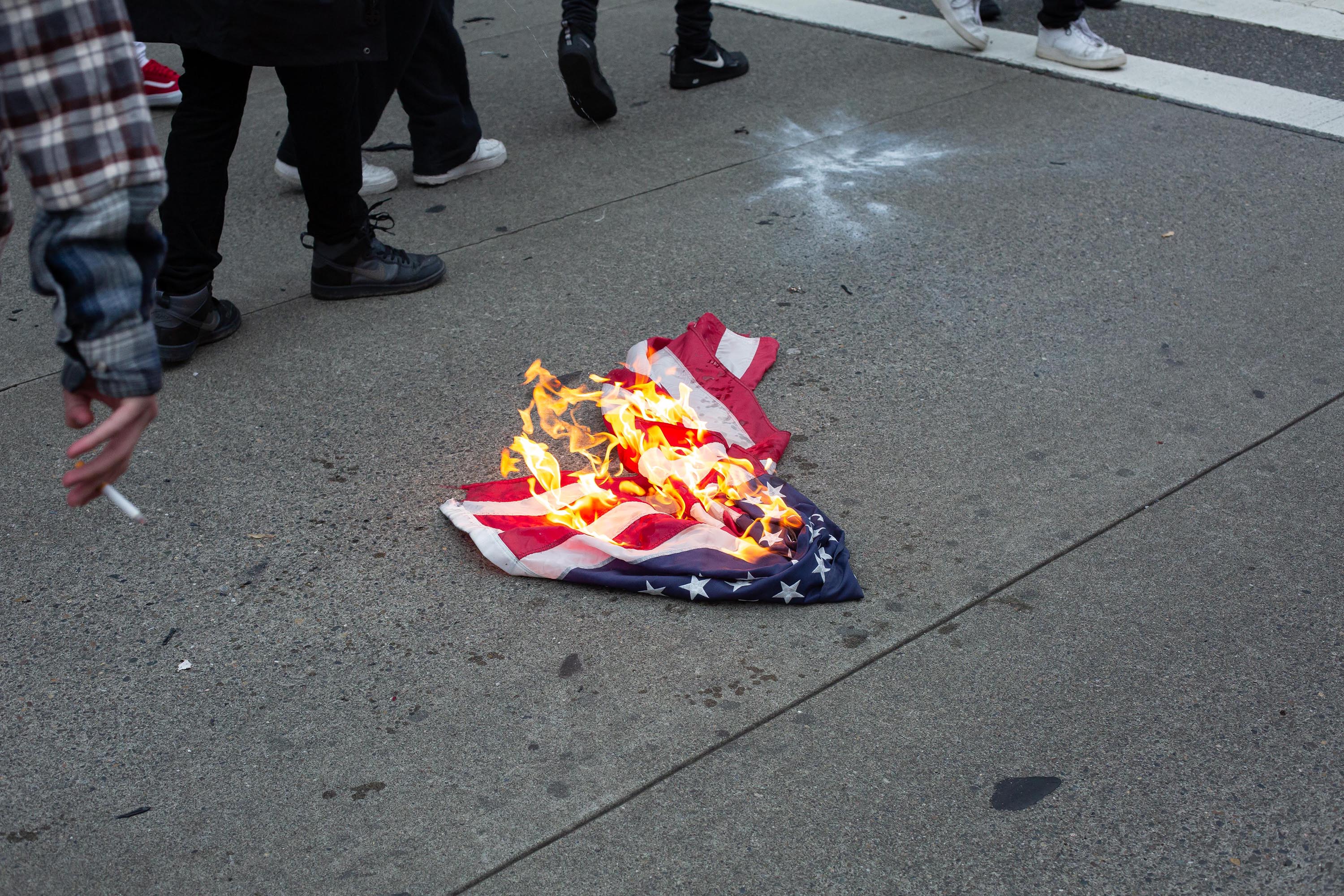 Trump calls for Supreme Court to reconsider flag burning laws