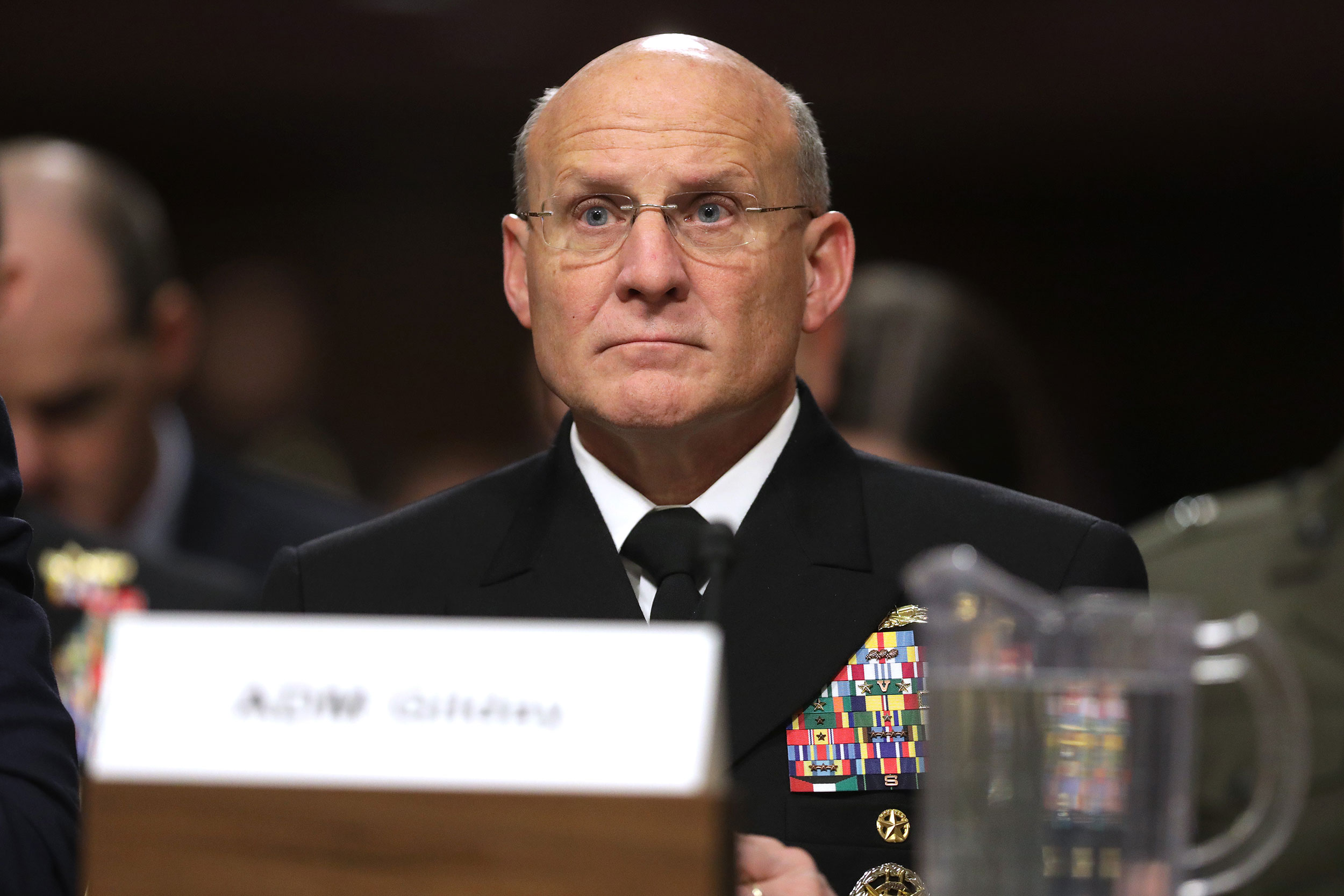 Navy's highest-ranking officer confronts Republican critics and stresses importance of combating racism and misinformation