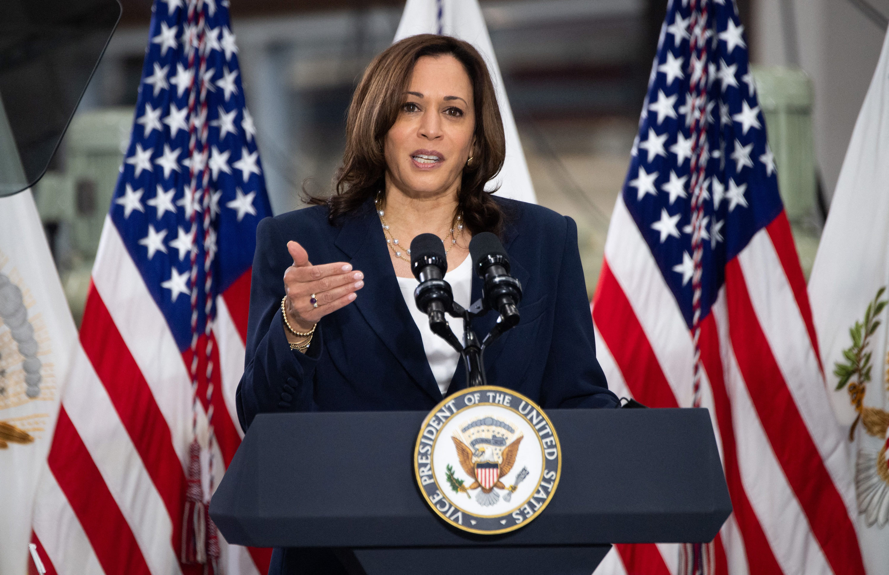 Harris pitches American Jobs Plan during first extended economic speech since becoming VP