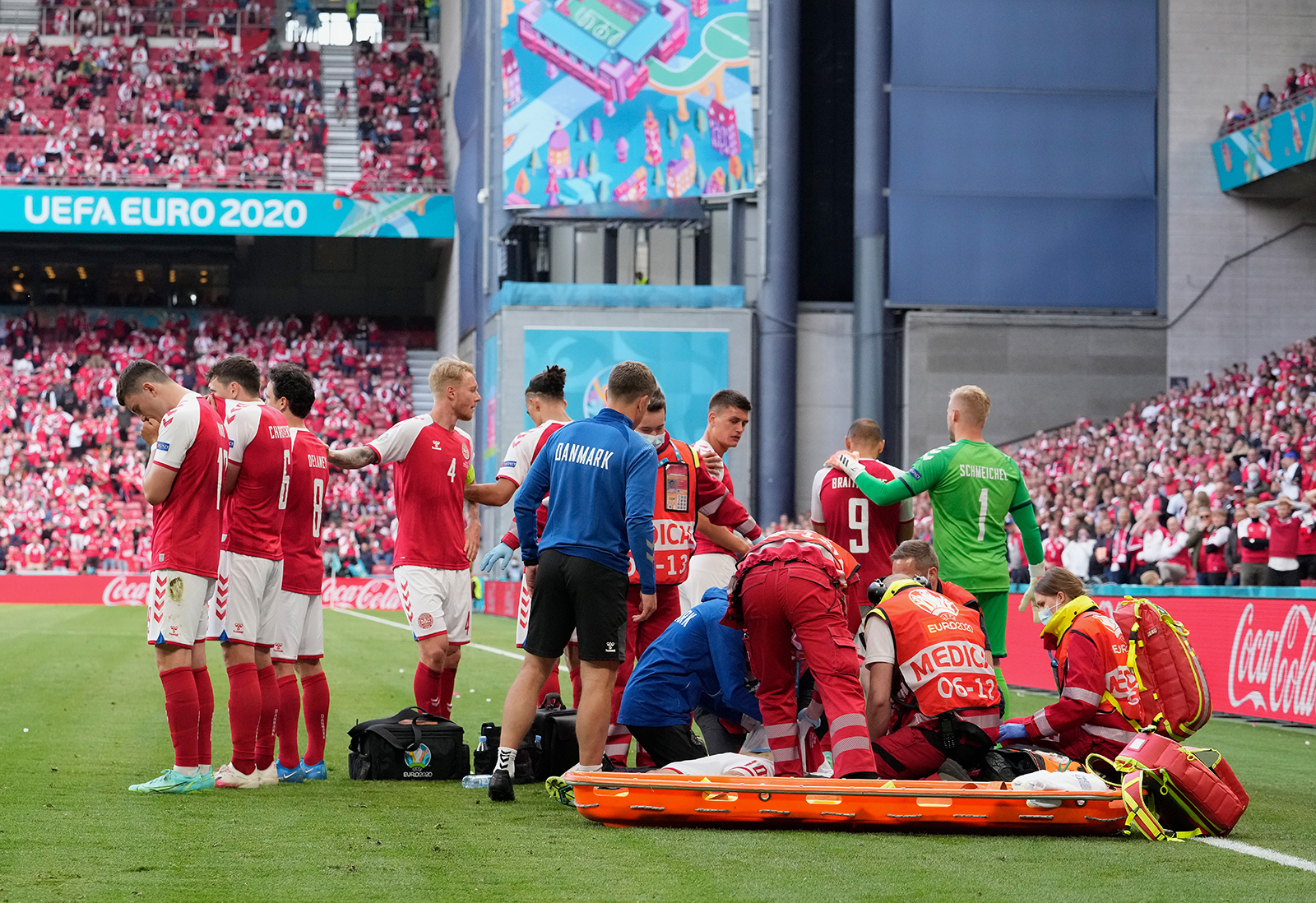 Denmark's Martin Braithwaite criticizes UEFA for resuming game following Christian Eriksen's collapse