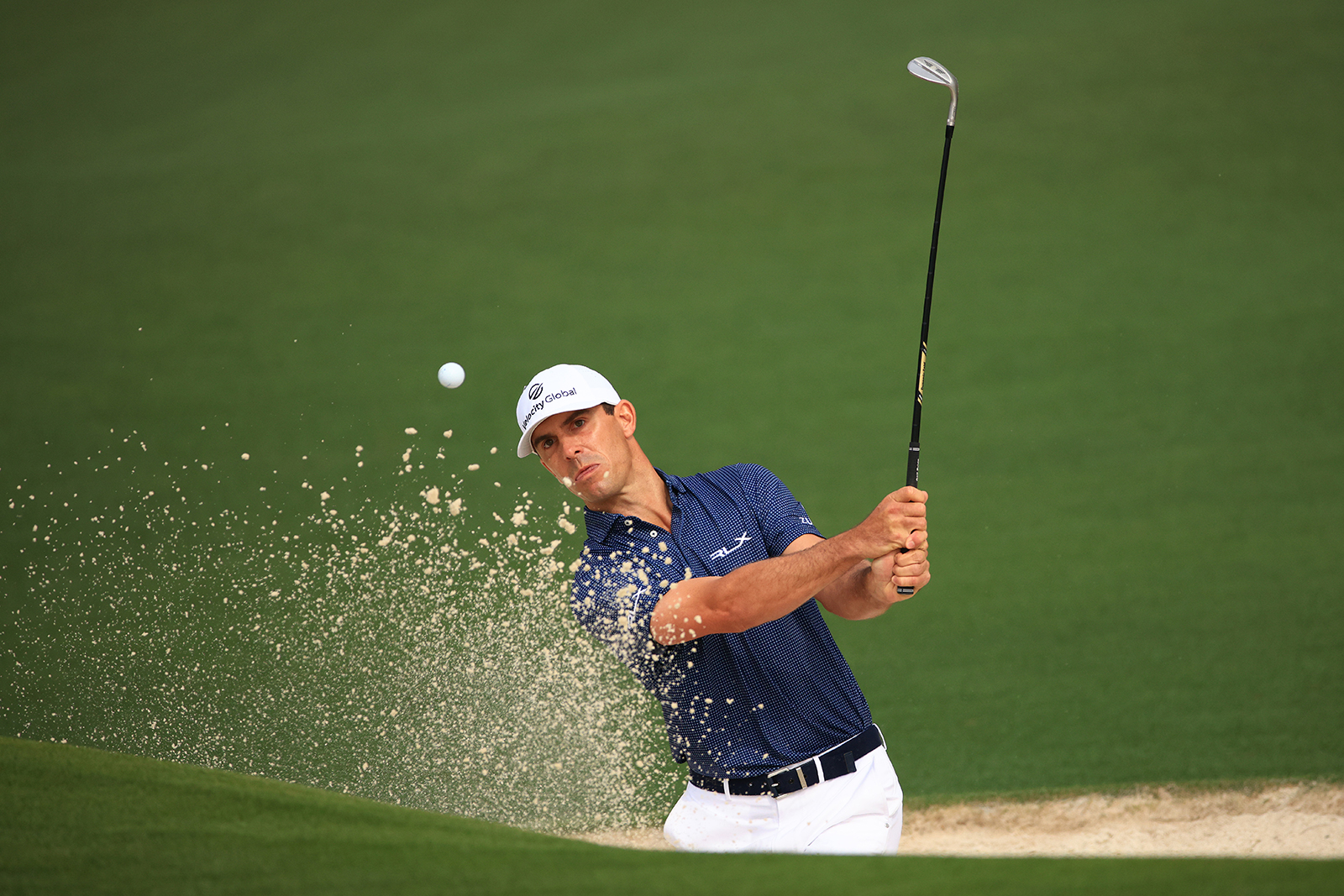 A day after playing a shot from the water with socks and shoes removed, Billy Horschel is back at it again