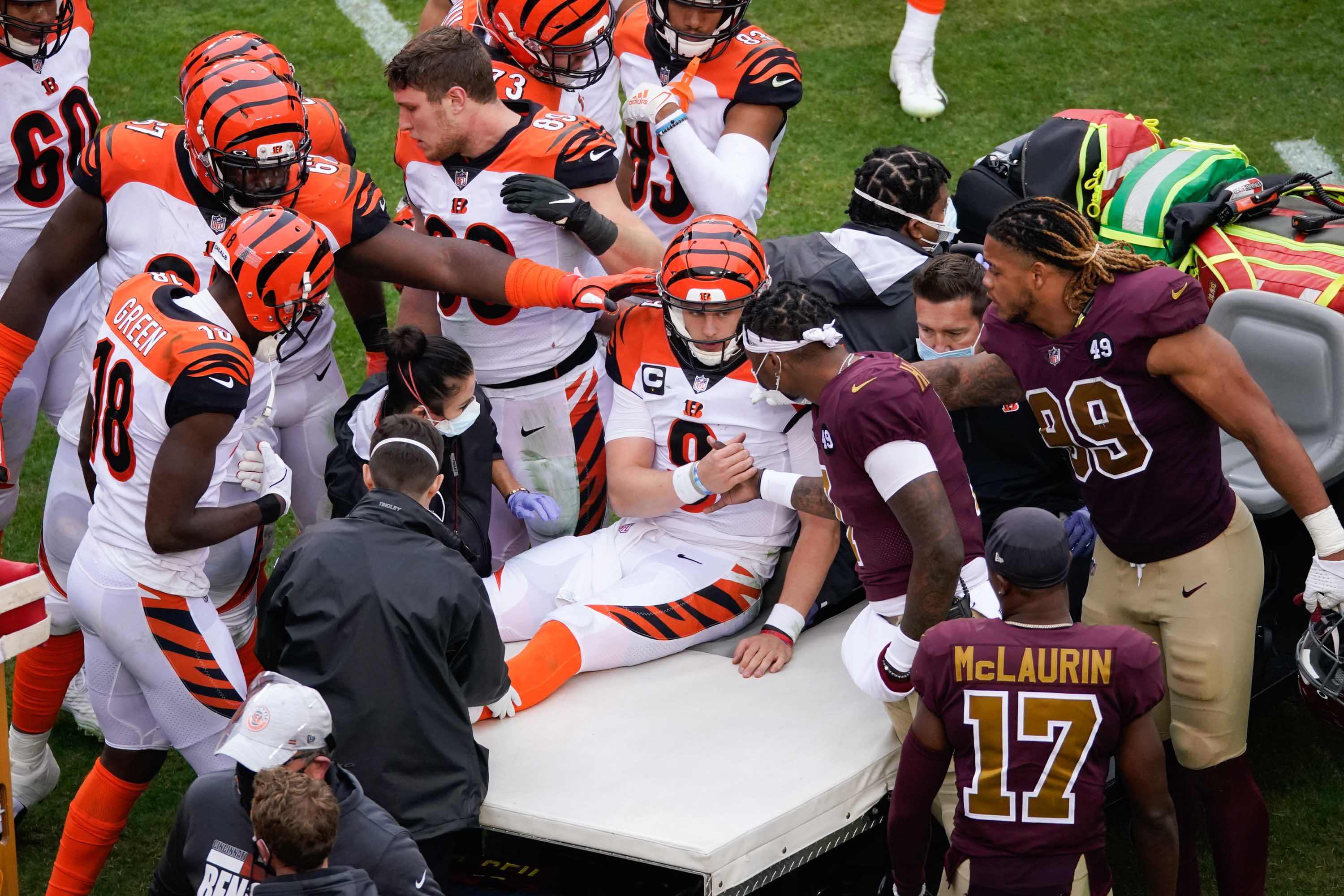 'See ya next year,' tweets Cincinnati Bengals' Joe Burrow after suffering knee injury