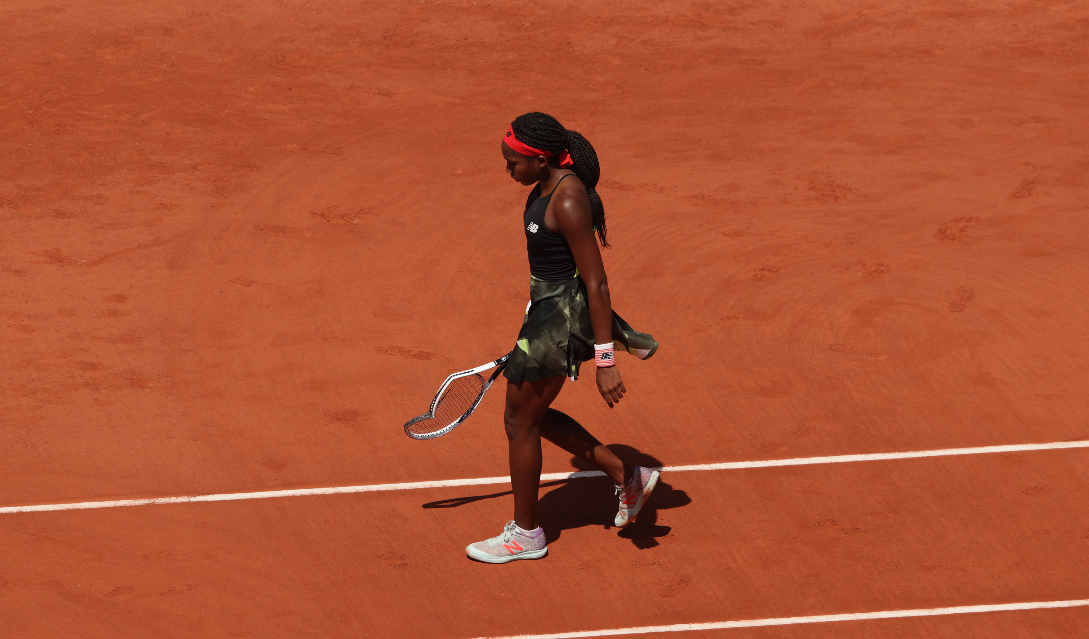 Coco Gauff smashes racquet as run at French Open comes to an end against Barbora Krejcikova