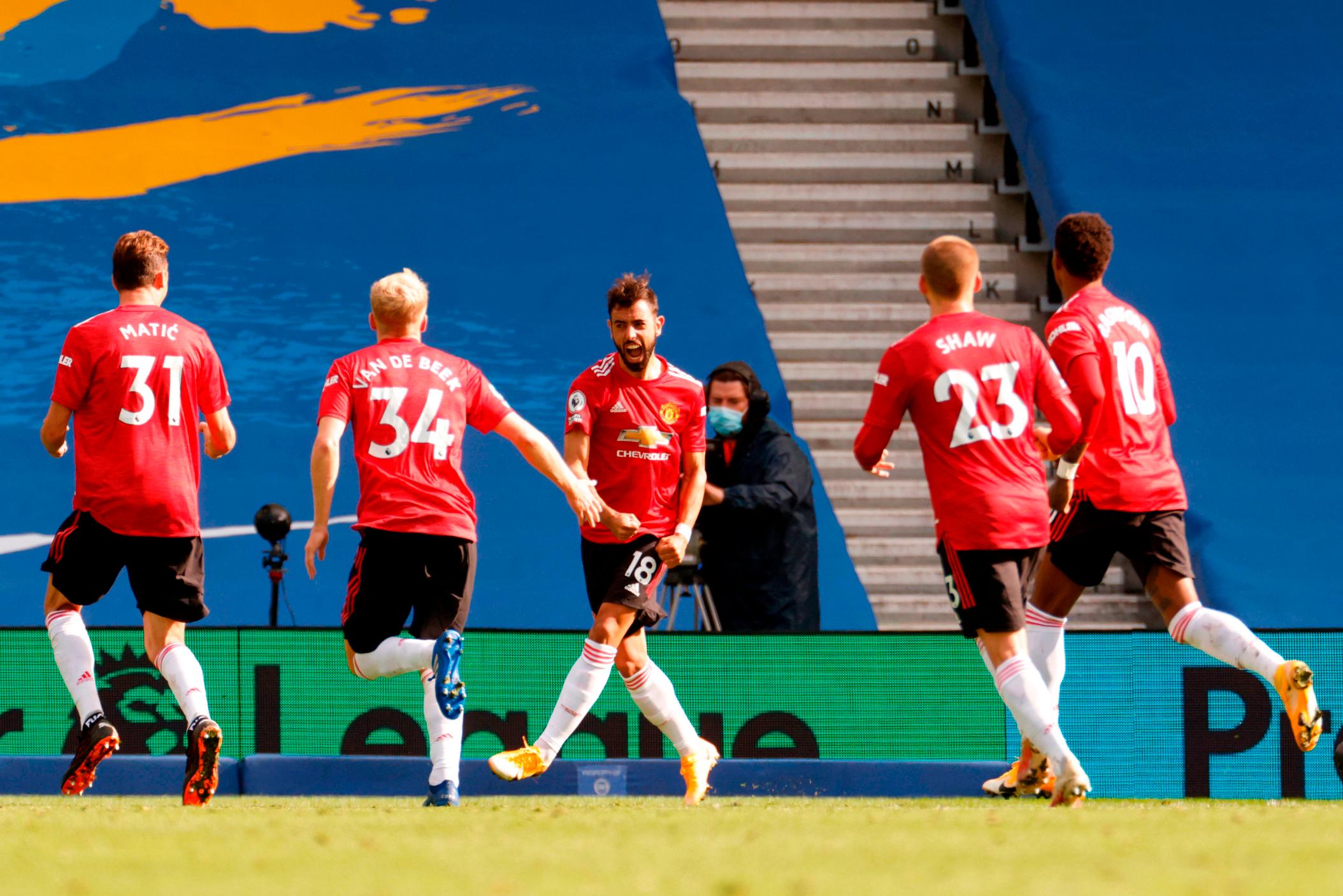 Manchester United scores 100th-minute penalty to secure dramatic win over Brighton