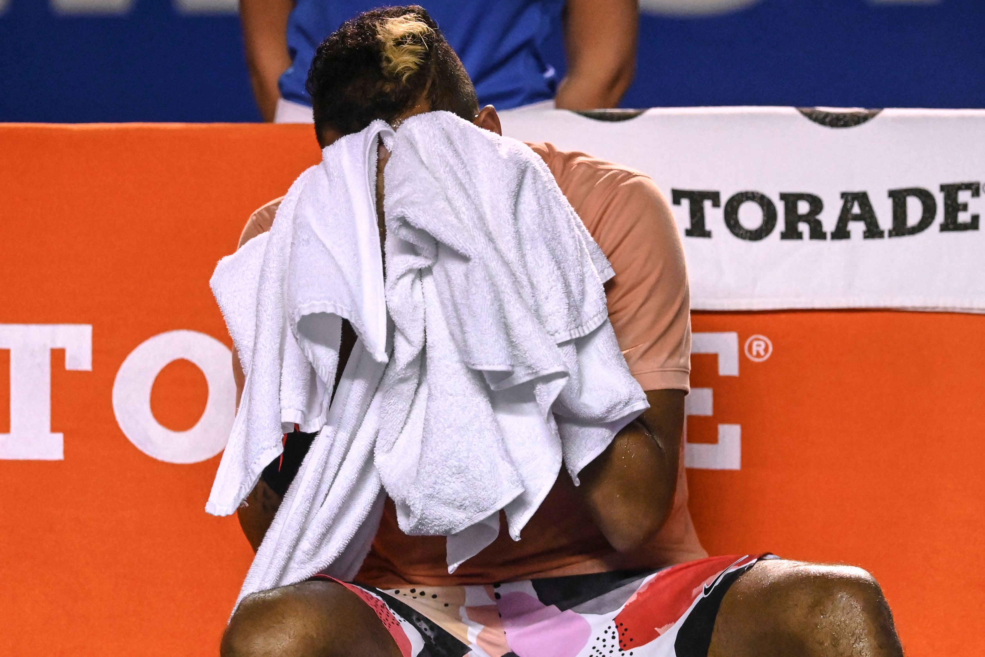 Tennis star Nick Kyrgios gives expletive-laden media conference after being booed off court
