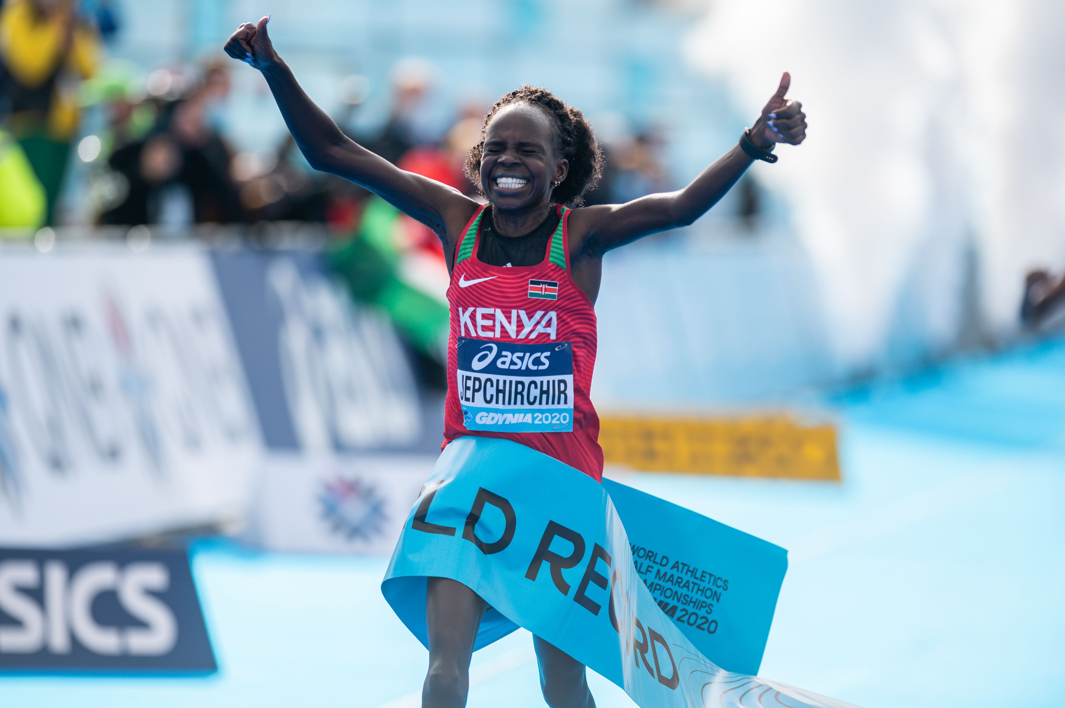 Kenya's Peres Jepchirchir breaks own world record at World Athletics Half Marathon Championships