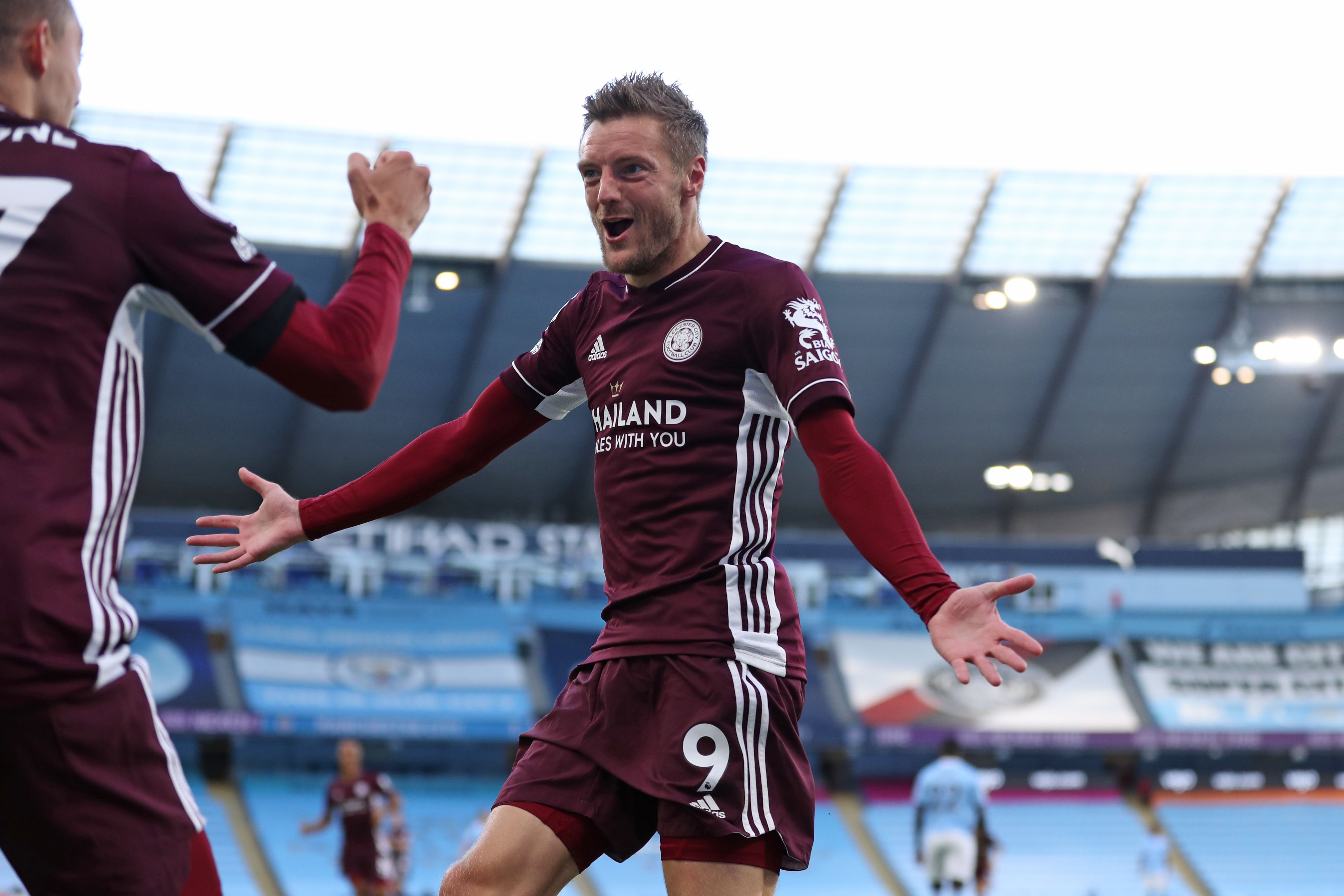 Jaime Vardy hits hat trick, Leicester City scores five as it thrashes Manchester City