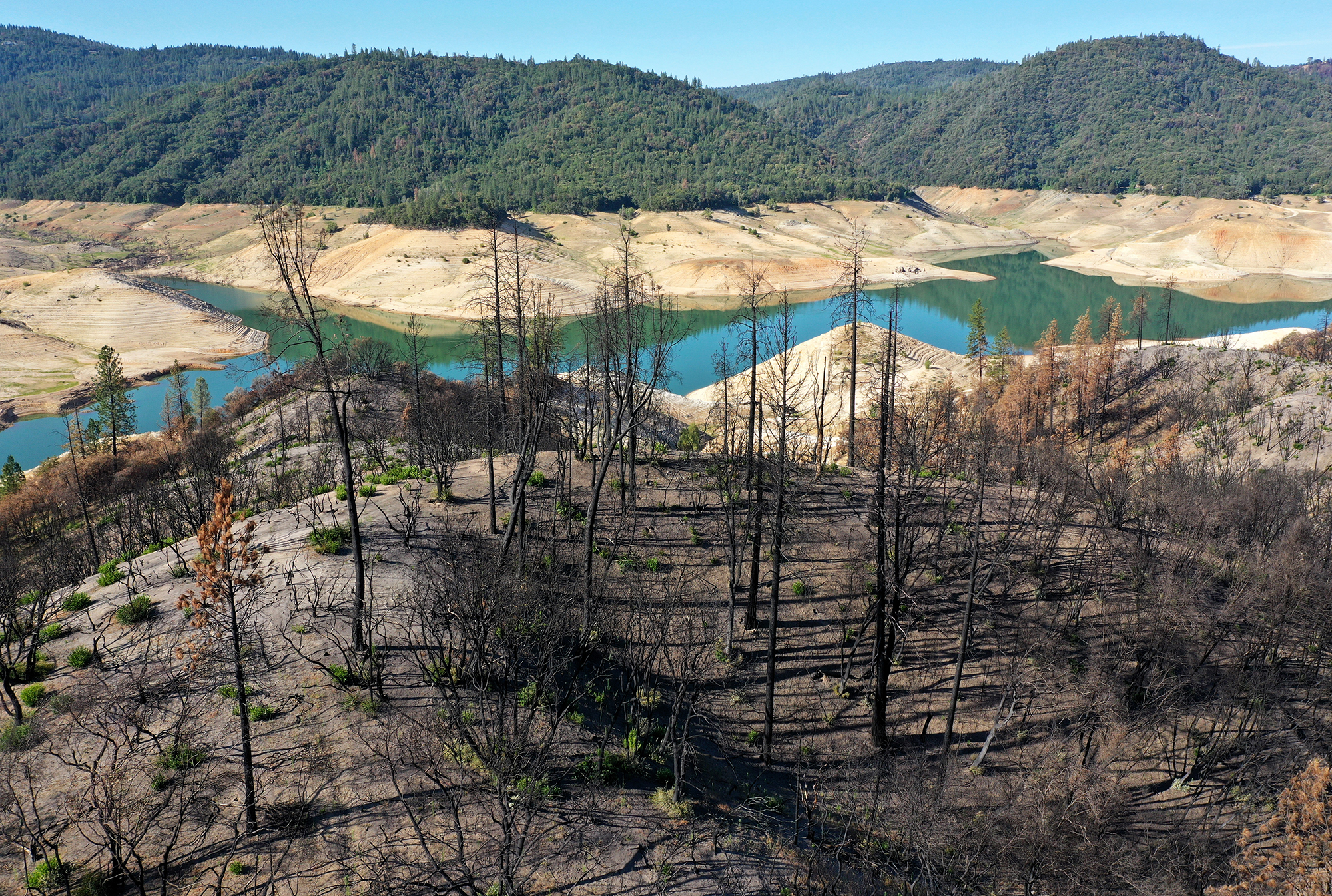 A California reservoir is expected to fall so low that a hydro-power plant will shut down for first time