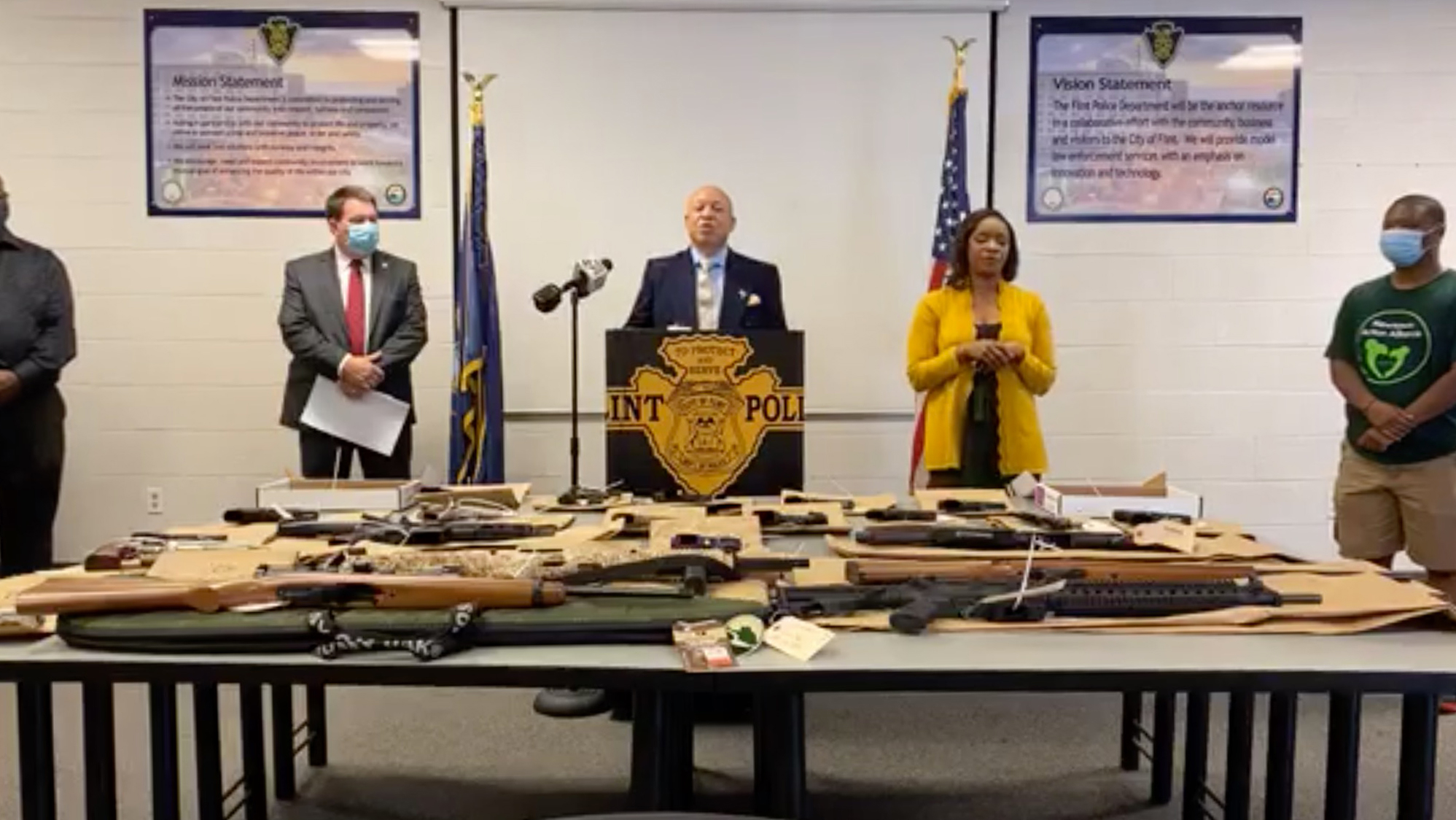 Flint, Michigan, will destroy guns seized by police rather than auctioning them