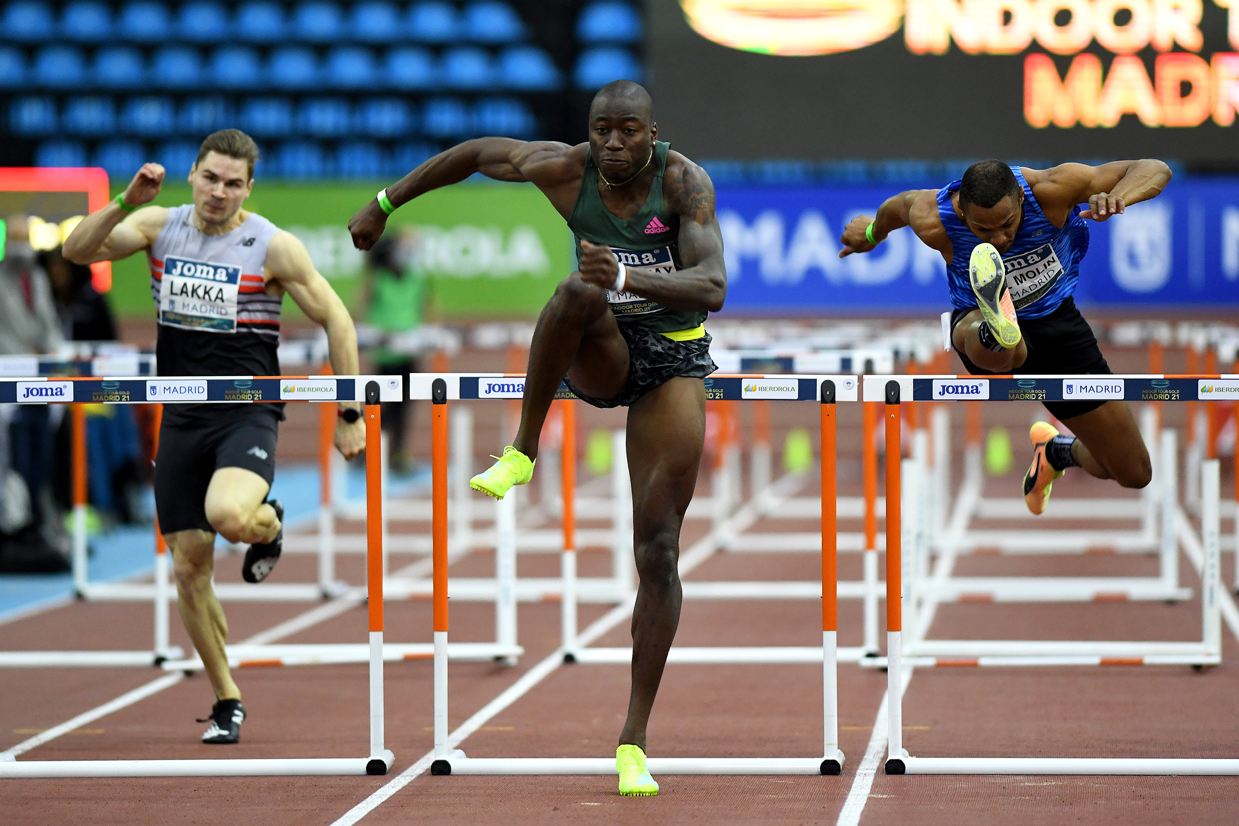 US sprinter Grant Holloway breaks the world record for the indoor 60m hurdles in Madrid