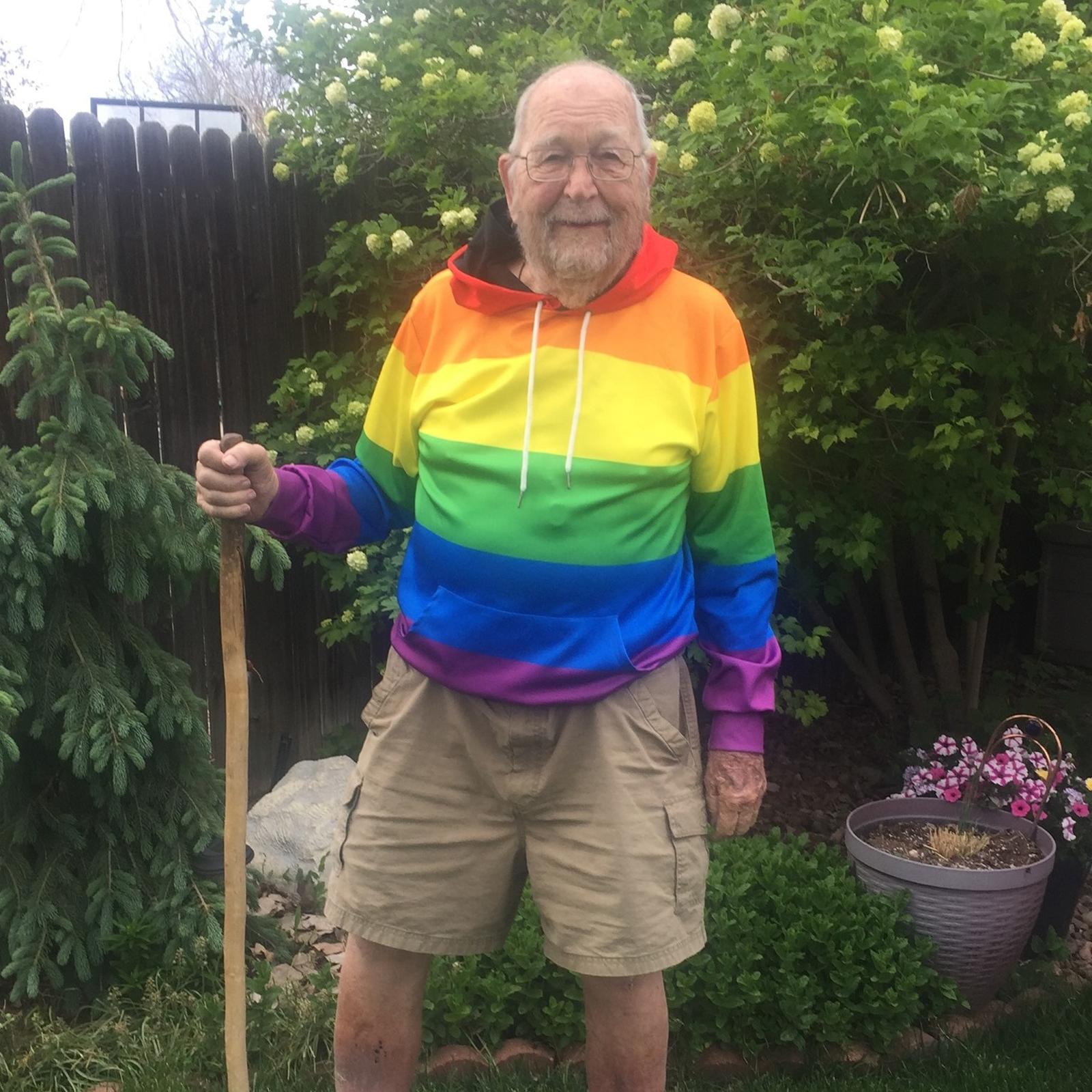 After decades of concealing his true self, this 90-year-old grandfather came out as gay during the pandemic