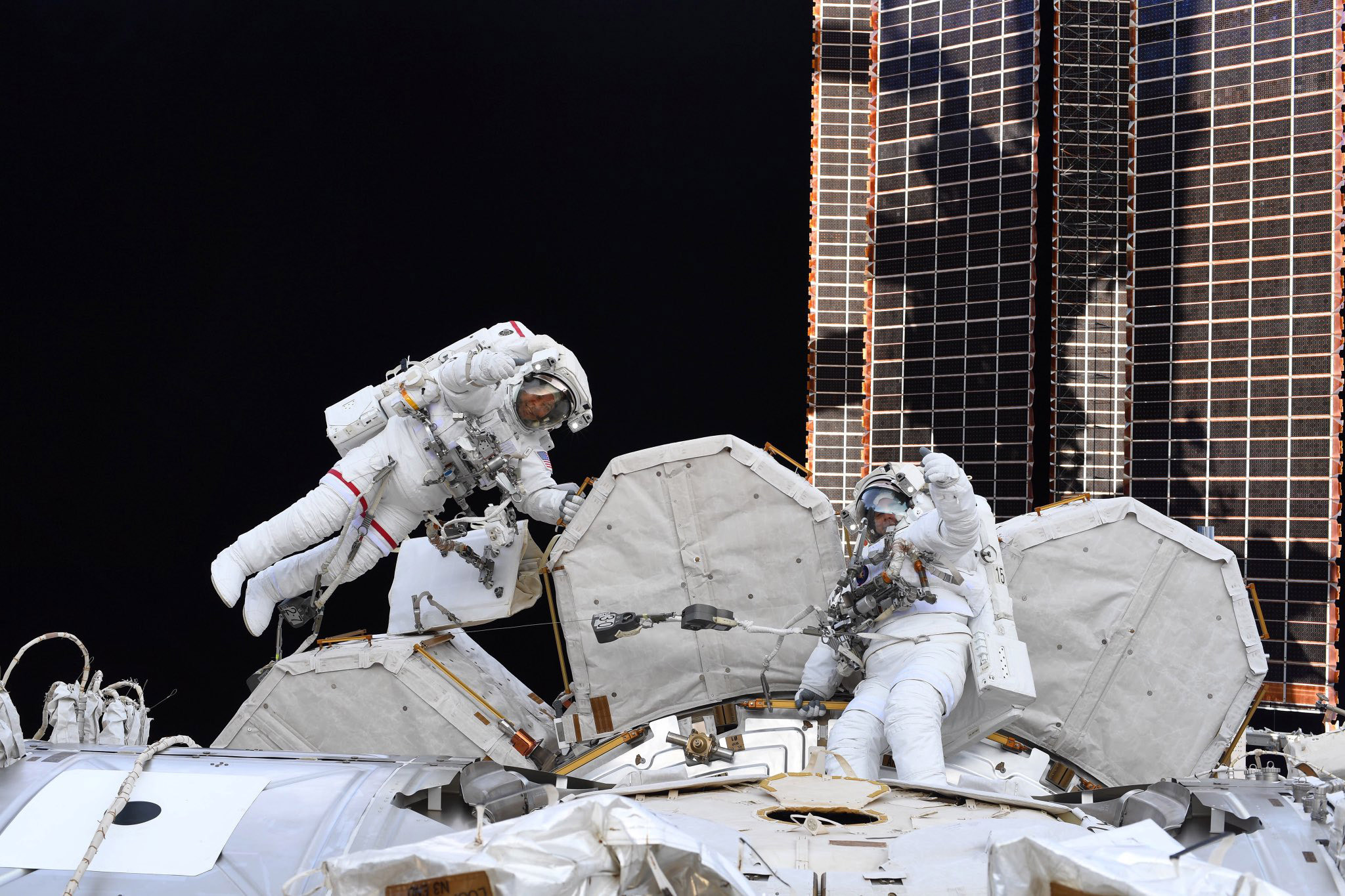 NASA astronauts Victor Glover, Mike Hopkins conduct spacewalk Wednesday