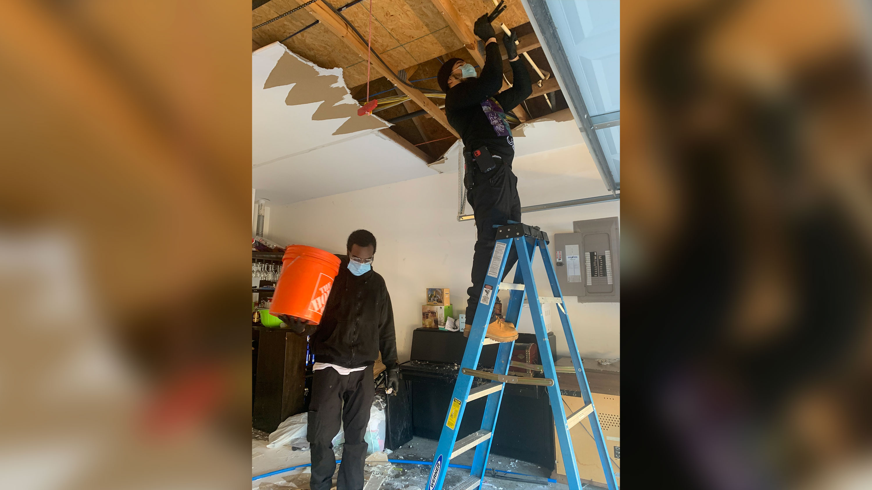 A New Jersey plumber drove to Texas with his family to fix burst pipes and other damage from devastating winter storm