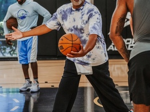 Coach B G. action photo