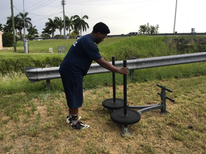 Coach Fred F. action photo