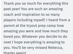 Rebecca S. action photo