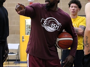 Coach B G. action photo