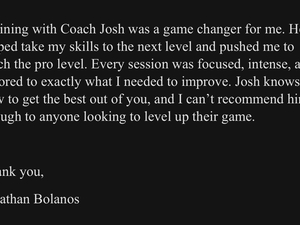 Joshua F. action photo