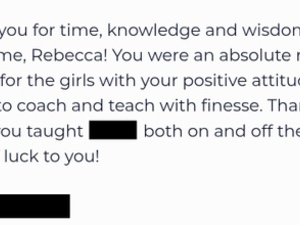 Rebecca S. action photo