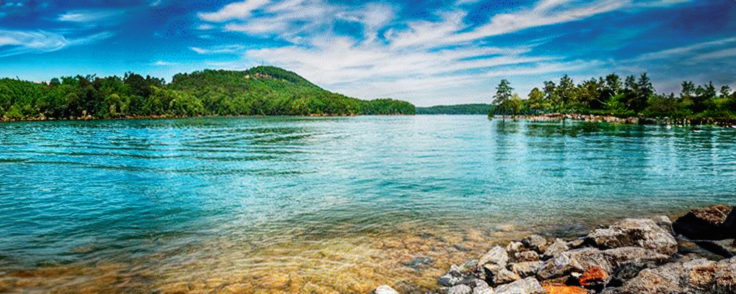 Lake photo on a sunny day