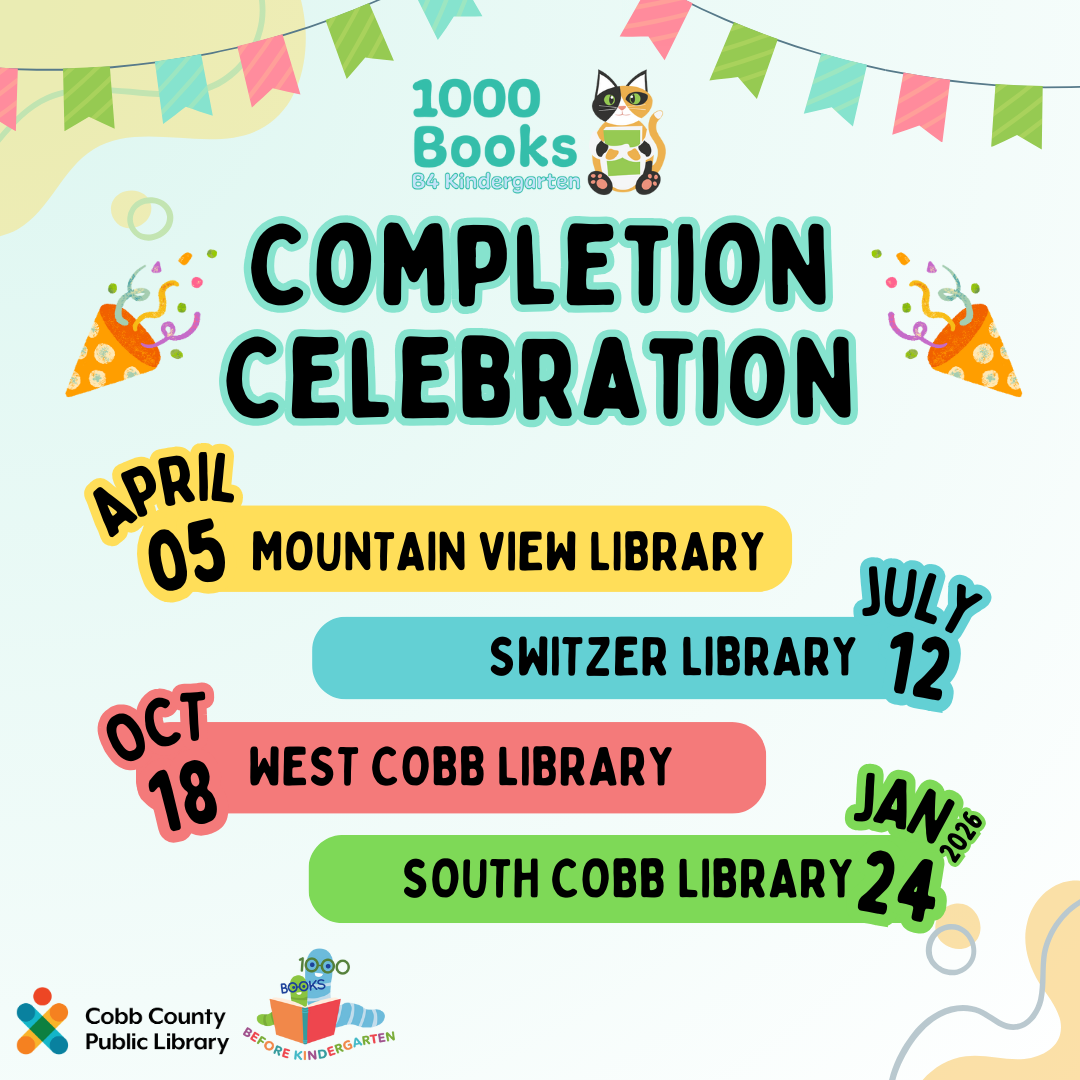 bright graphic displaying the dates for this years 1000b4k completion celebrations