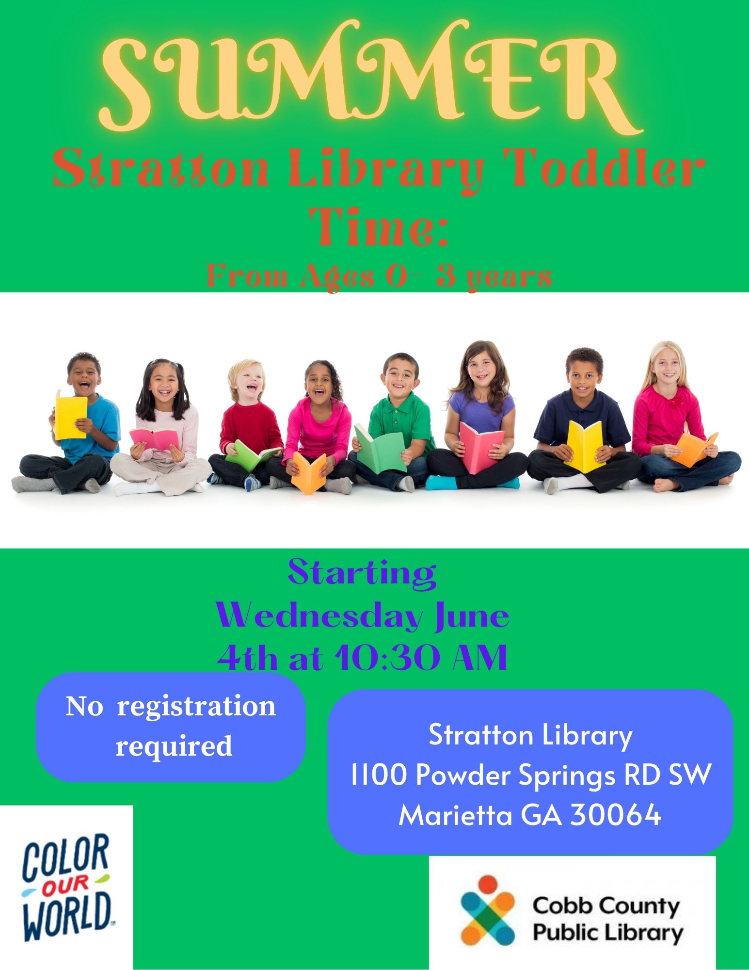 Summer Reading Program 2025 Color Our World