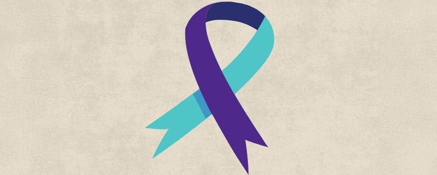 Blue and Purple Suicide Awareness Ribbon