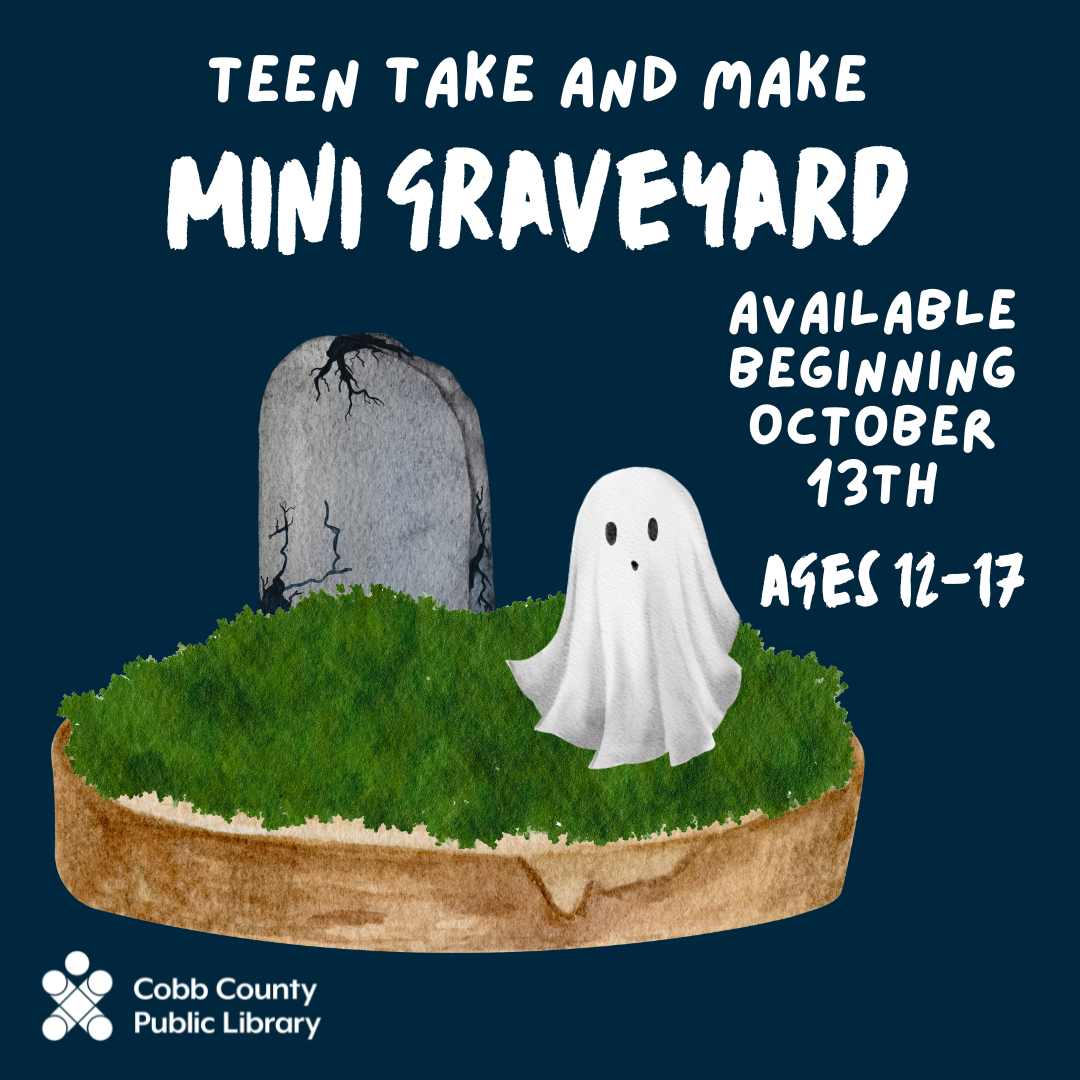 social Media post for a take and make mini graveyard