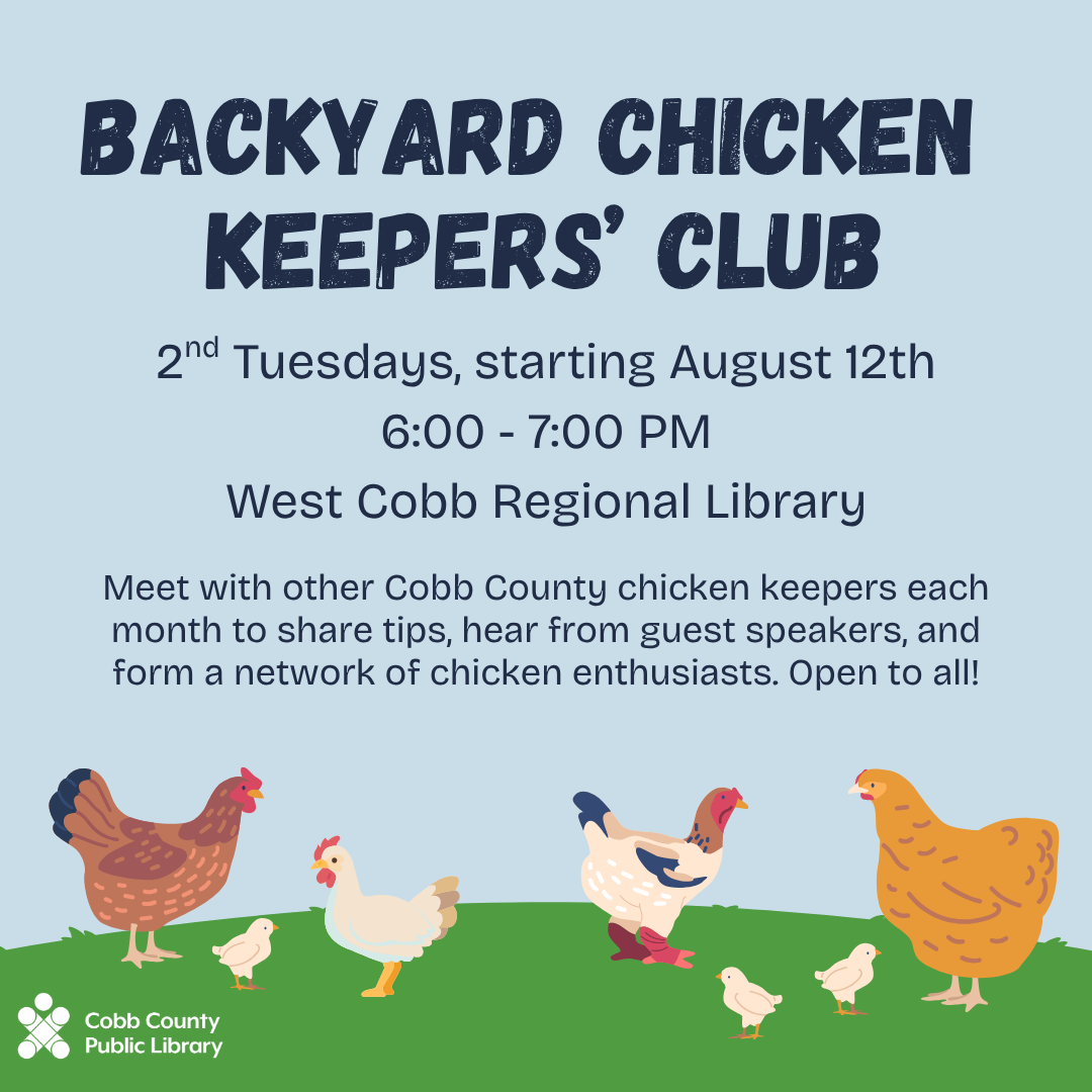 Cartoon chickens on a grassy hill