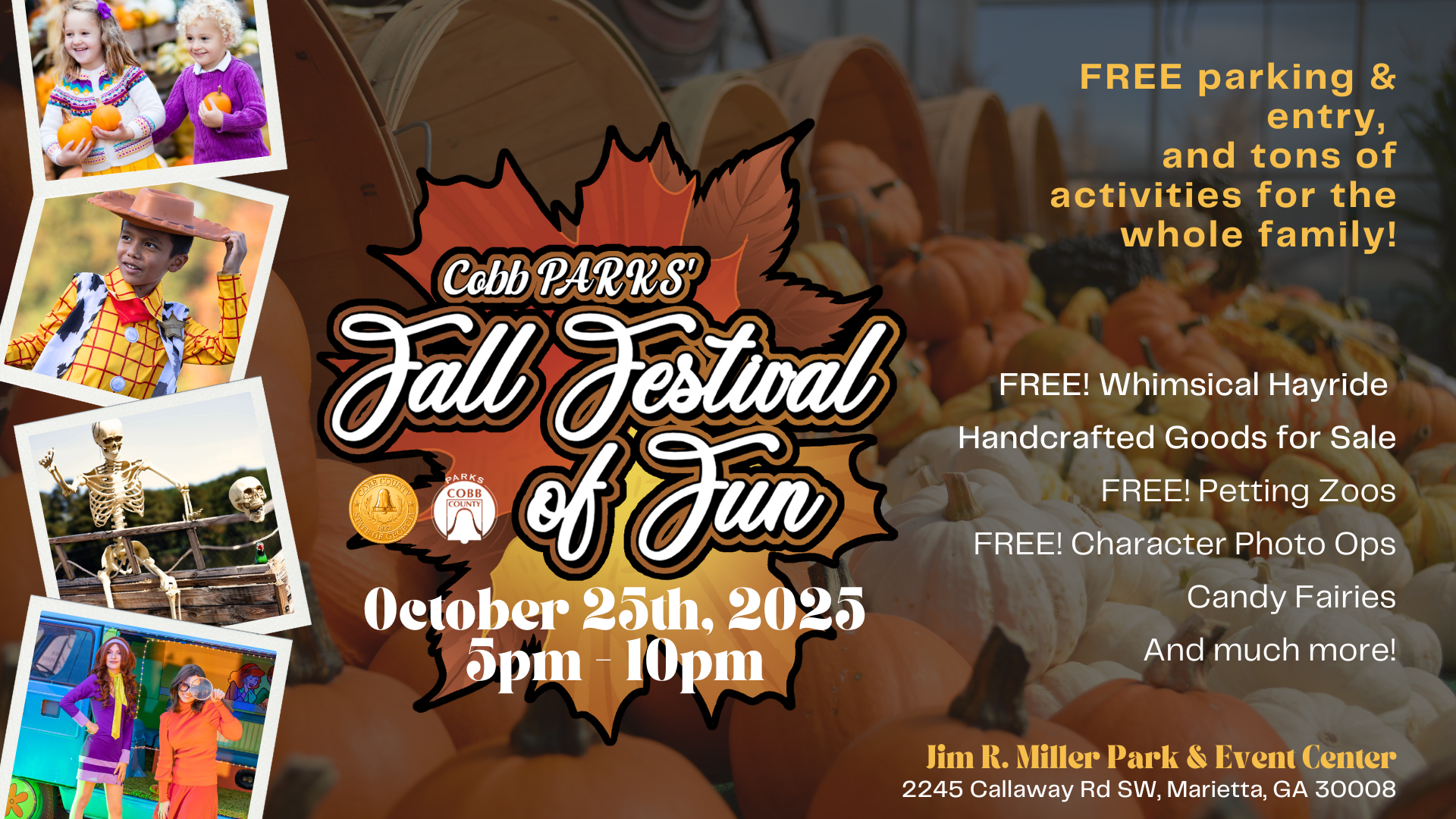 Fall Festival of Fun - October 25, 2025 at Jim R. Miller Park & Event Center