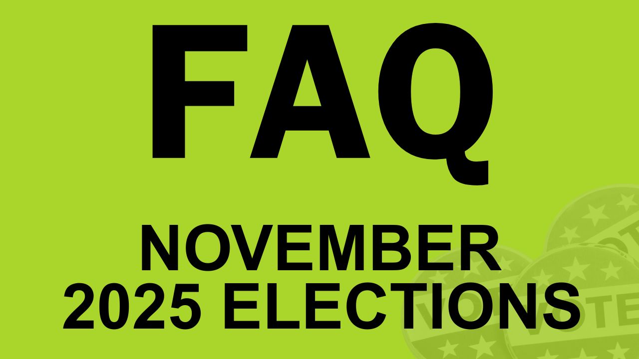 FAQ November 2025 Elections