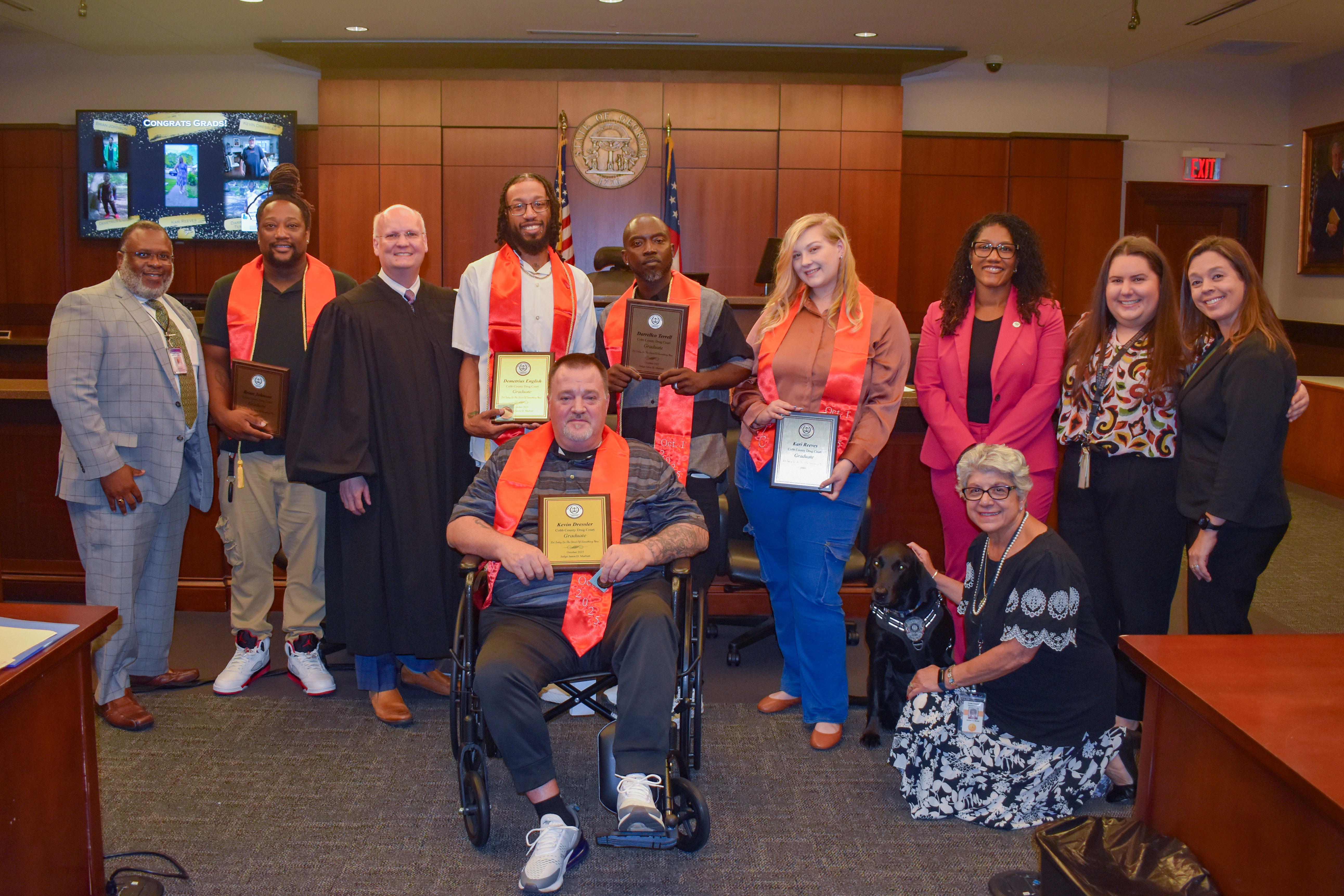 Graduates of drug treatment court graduation on Oct 1, 2025