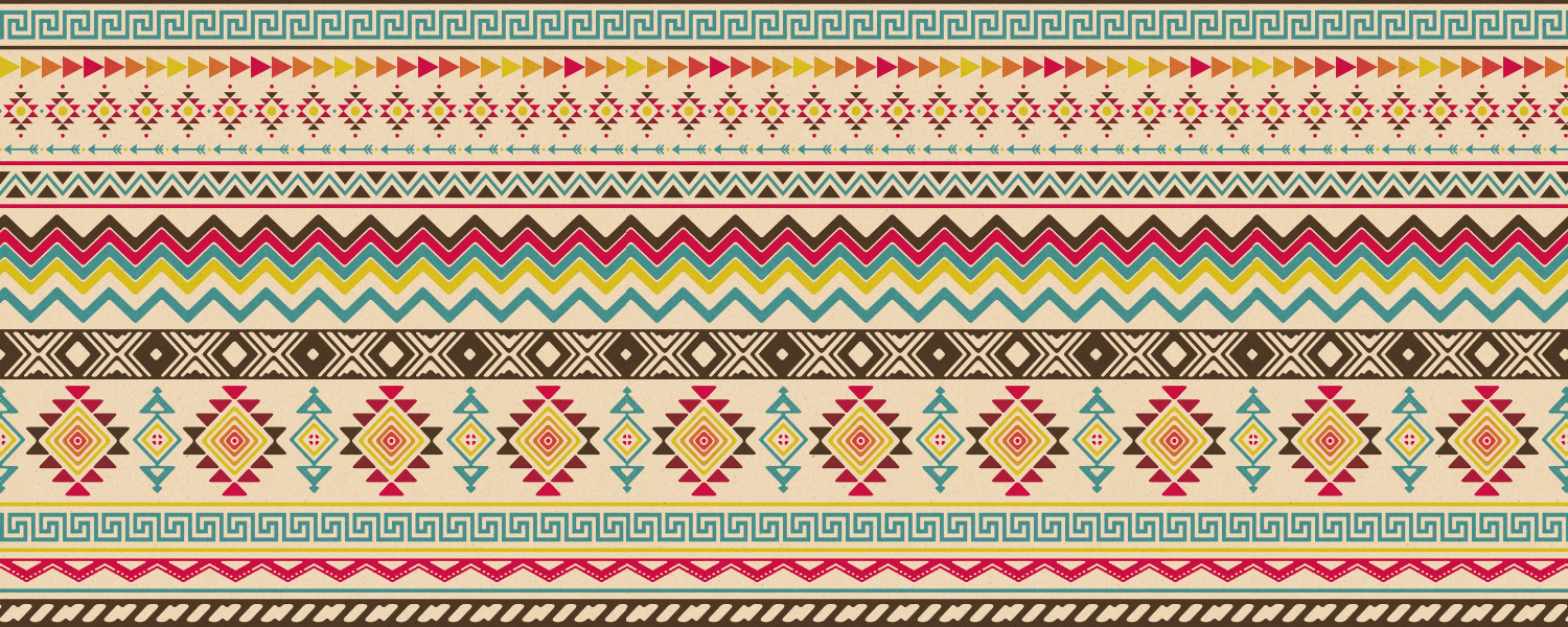 a brightly colored indigenous American geometric design