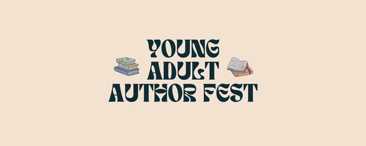 dark text Young Adult Author Fest on a creamy background