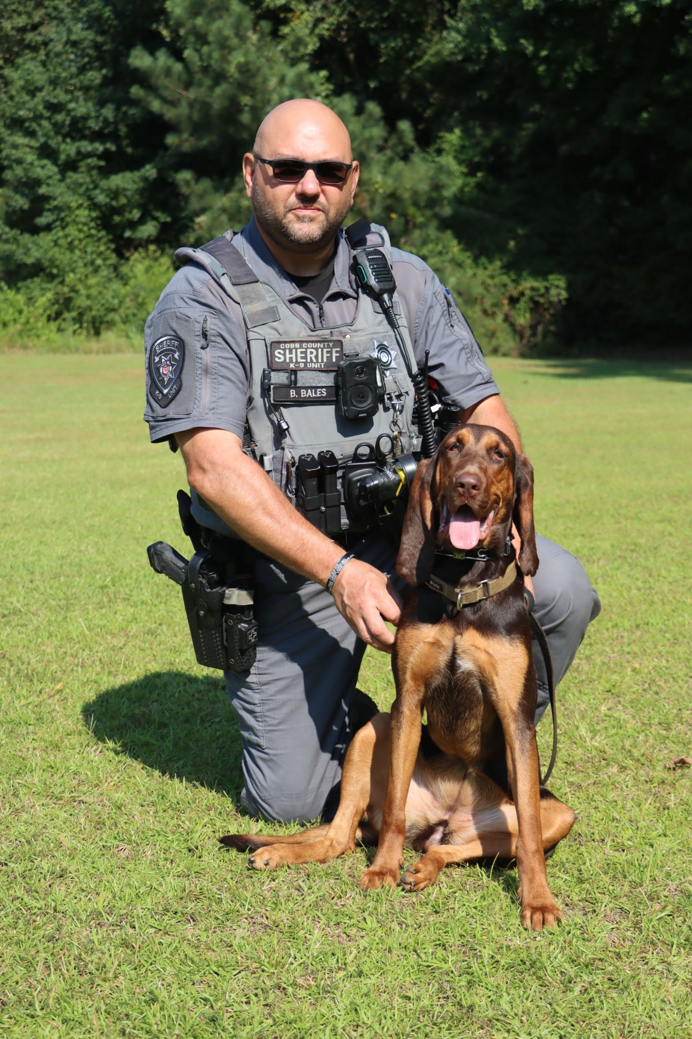 Sheriff Deputy Barry Bales with new k-9 Liberty