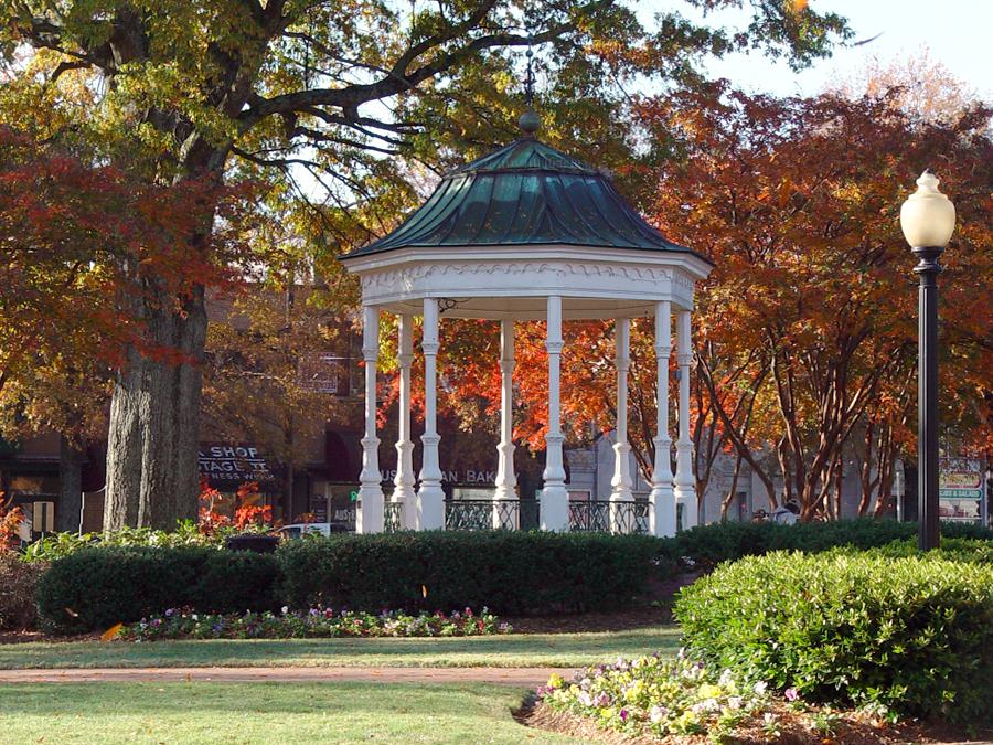 the Marietta Square Gazebo on a sunny Autumn day