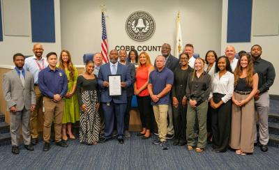 The Board of Commissioners presented a proclamation designating July as Park and Recreation Month. 