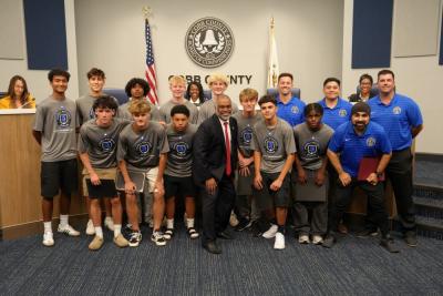 Campbell high soccer team presented with certificates