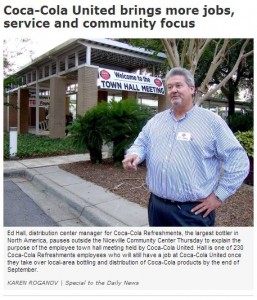 Ed Hall Sales Center Manager Valparaiso Coca-Cola