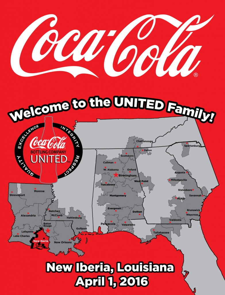 New Iberia, Territory, Close of Transaction, UNITED, The Coca-Cola Company