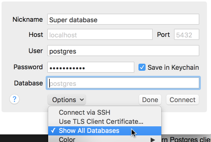 postico single sql file for multiple databases