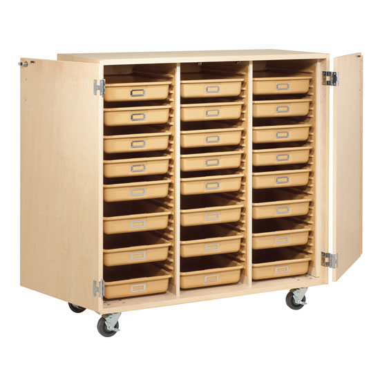 Mobile Tote Tray with Doors (MTTC4824WD) Thrifty Office Furniture