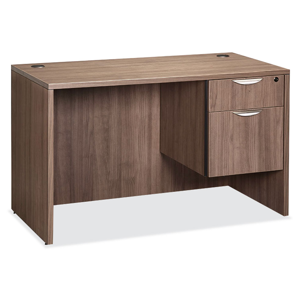 OfficeSource OS Laminate Collection Single 3/4 Pedestal Desk 60″ x 30