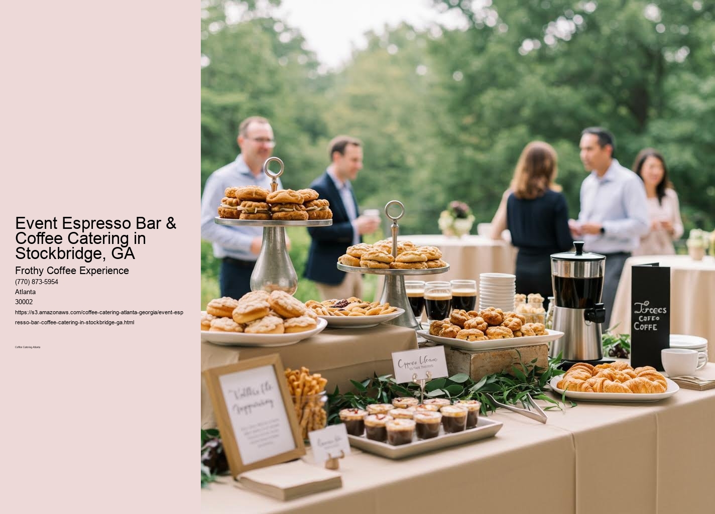Event Espresso Bar & Coffee Catering in Stockbridge, GA Frothy Coffee Experience Event Espresso Bar & Coffee Catering in Stockbridge, GA